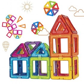 Jokooan Construction Magnetique Enfant 144 pcs, Set de Bâtons Magnétiques  STEM Jouet, Jeux Educatif de Construction pour Enfa