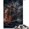 Puzzles 1000 Pièces pour Adultes Bateau Pirate Puzzles pour Adultes Puzzles en Carton Jouet Décoration Murale Taille 26x38cm