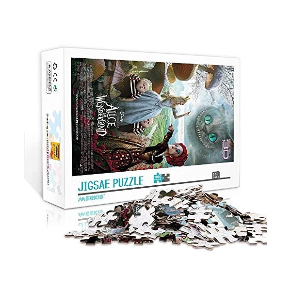 TTbaoz Puzzles 1000 Pièces pour Adultes Alice au Pays des Merveilles Puzzles Ensemble pour Jouets Adultes Cadeau pour Décorat