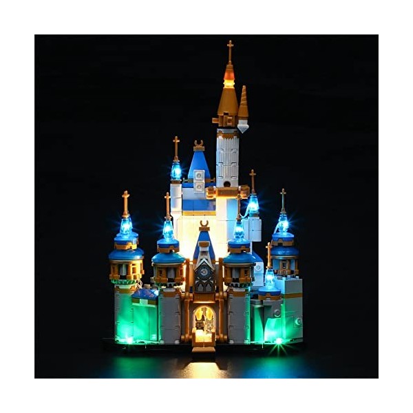 GEAMENT Jeu De Lumières Compatible avec Lego Mini Castle - Kit Déclairage LED pour Disney 40478 Jeu Lego Non Inclus 