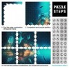 1000 Pièces Puzzles pour Adultes Puzzle Ville sous-Marine pour Adultes Puzzles en Carton Décompression Jouet Éducatif Intelle