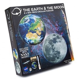 Abeec Puzzle NASA 500 Pièces - 2 Puzzles de 500 Pièces Inclus - Cadeaux Spatiaux pour Garçons - Puzzle Spatial - Casse-têtes 