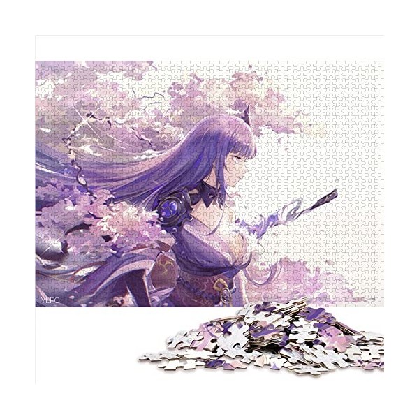 1000 Pièces Puzzle Genshin Impact Qiqi Puzzles pour Adultes Enfants Puzzles en Carton Décompression Intellectuelle Jouet Éduc