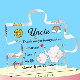 QMVMV Puzzle en acrylique pour oncle de la nièce, neveu - Cadeau danniversaire, de Noël, de Thanksgiving pour oncle