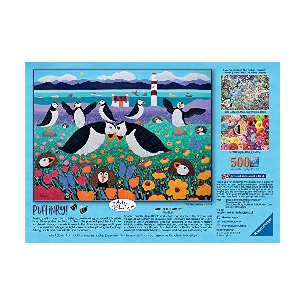 Ravensburger 16759 Puffinry Puzzle 500 pièces pour Adultes et Enfants à partir de 10 Ans