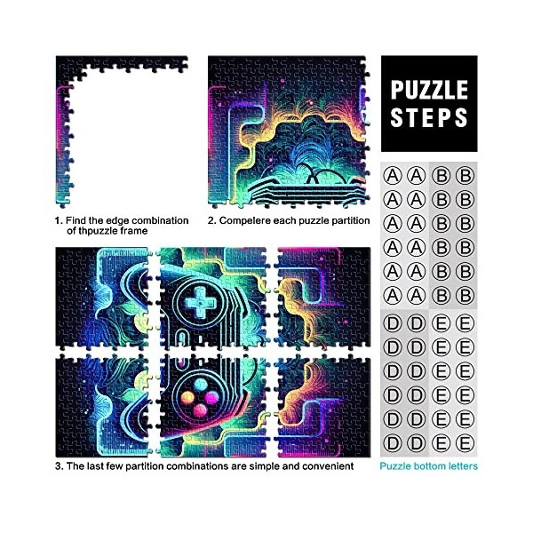 Puzzles 1000 Pièces pour Adultes et Enfants par Neon Game Puzzles pour Adultes Enfants Puzzles en Carton Grands Cadeaux pour 