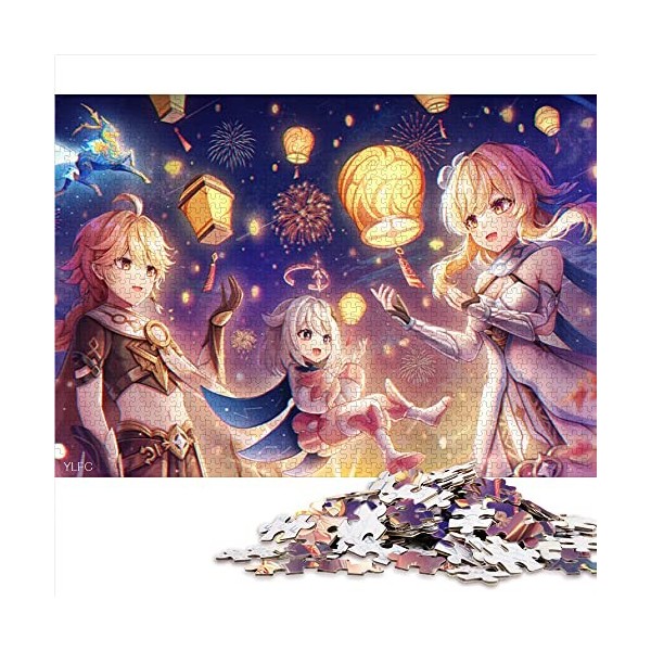 1000 Pièces Puzzle Jeu Genshin Impact Alhaitham Puzzles pour Adultes Enfants Puzzles en Carton Jouet Décoration Murale Taill