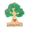 Cadeau personnalisé pour la famille Arbre en bois Puzzle familial Texte dart personnalisé avec nom de famille Puzzle en form