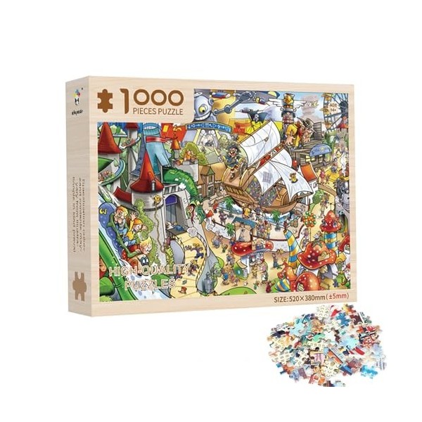 Puzzle de 1000 pièces pour adultes - Scène chaleureuse de mariage de Noël Grand | Décorations mignonnes pour la maison, jouet