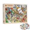 Puzzle de 1000 pièces pour adultes - Scène chaleureuse de mariage de Noël Grand | Décorations mignonnes pour la maison, jouet