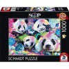 Schmidt Spiele Sheena Pike 58516 Puzzle de Pandas Fleuris Fluo 1000 pièces