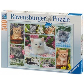 Ravensburger - Puzzle Adulte - Puzzle 500 p - Chatons dans leurs corbeilles - 14196