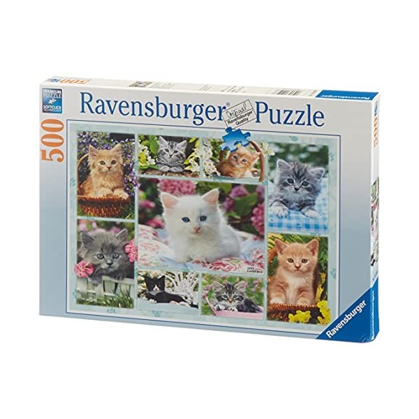 Ravensburger - Puzzle Adulte - Puzzle 500 p - Chatons dans leurs corbeilles - 14196