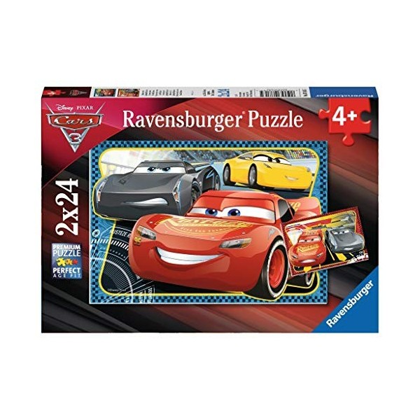 Ravensburger- Pixar Puzzle-Cars 3-2 x 24 Pièces, 07816