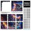 Puzzle 1000 pièces pour Adultes Puzzles nébuleuse Hibou pour Adultes Puzzles en Carton Jouets éducatifs （Taille 26x38cm）