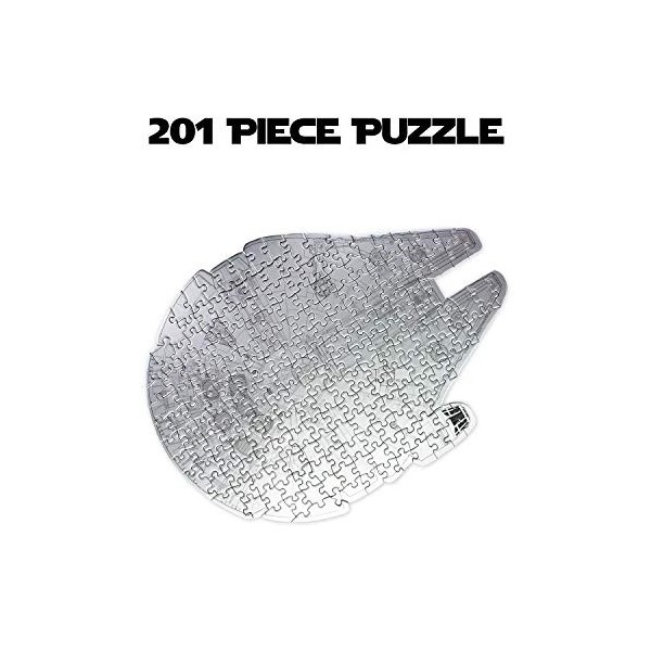 Paladone Puzzle Faucon Millenium – 201 pièces – Produit sous Licence Officielle Disney Star Wars, PP4146SW, Multicolore, Tail