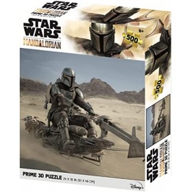 Series,The Mandalorian lenticular piezas Does Not Apply The Mandalorian Speeder Puzzle lenticulaire 500 pièces, 32643, Multic