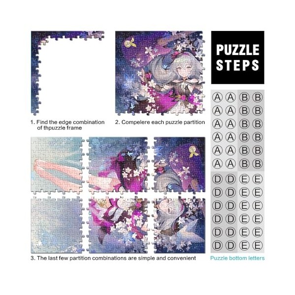 Puzzles pour Adultes Honkai Impact Bronya Zaychik Puzzles pour Adultes 1000 pièces pour Adultes et Enfants de 12 Ans et Plus 