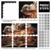 Puzzles pour Adultes Dinosaures dans Le Livre Puzzles 1000 pièces pour Adultes Puzzles en Carton pour Enfants Taille Difficil