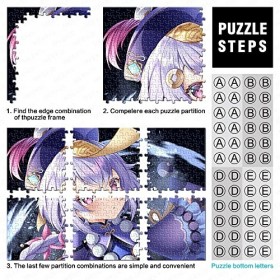 1000 Pièces Puzzle Genshin Impact Qiqi Puzzles pour Adultes Enfants Puzzles en Carton Décompression Intellectuelle Jouet Éduc