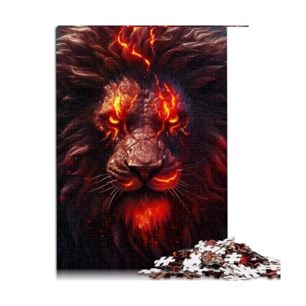 Puzzles pour Adultes Le Lion de Lave Puzzle 1000 pièces pour Adultes et Enfants à partir de 12 Ans Puzzles en cartonJeux fami