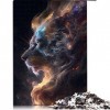 Puzzles pour Adultes 1000 pièces Lion Galaxy Puzzles pour Adultes Puzzle Puzzles en Carton Jouet décoration Murale Taille 26