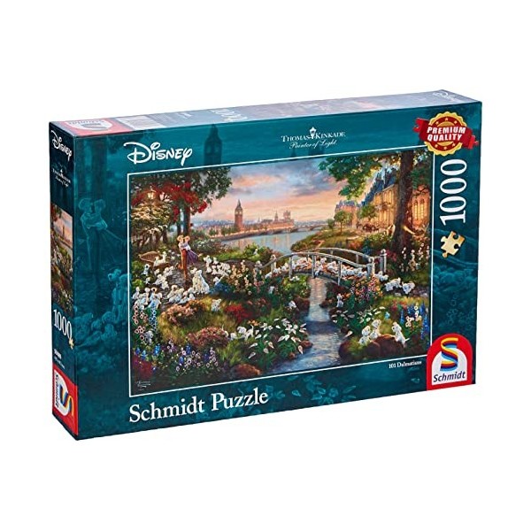 Schmidt 59489 Thomas Kinkade: Disney 101 Dalmations Jigsaw Puzzle 1000pc , Colourful
