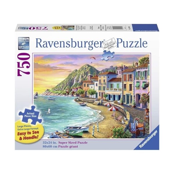 Ravensburger Romantic Sunset 19940 750 Piece Large Pieces Jigsaw Puzzle for Adults, Every Piece is Unique, Softclick Technolo