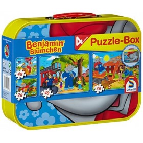 Schmidt - 55594 - Puzzle - Benjamin LElephant - Coffret de Puzzles 2X26 - 2X48 Pièces