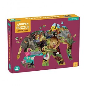 MudPuppy-300 PC Shaped Puzzle/African Safari Casse-tête, 356663, Multicolore