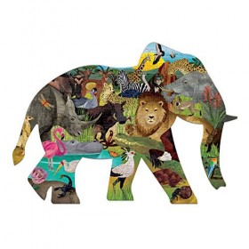 MudPuppy-300 PC Shaped Puzzle/African Safari Casse-tête, 356663, Multicolore