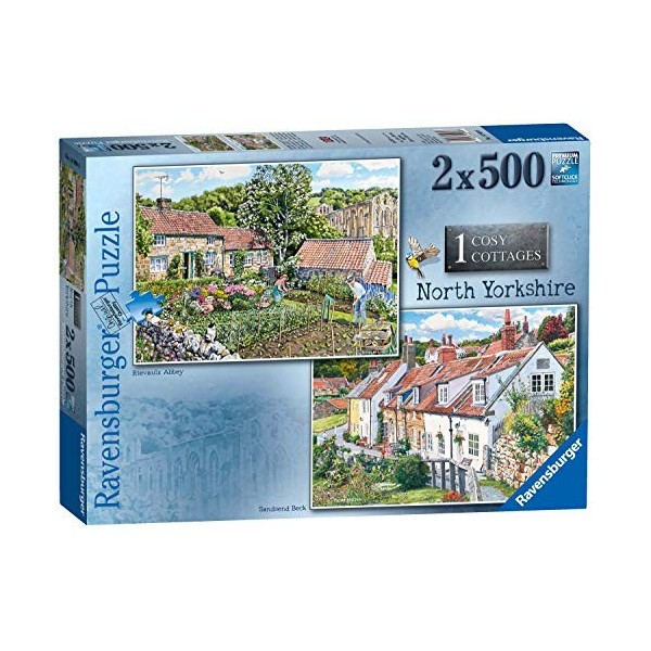 Ravensburger Cosy Cottages No.1 - North Yorkshire 2X 500 Piece Jigsaw Puzzles for Adults & for Kids Age 10 and Up