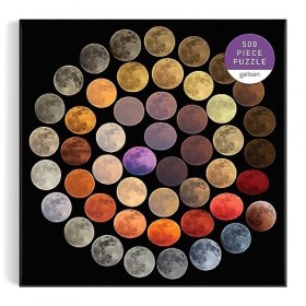 Galison 9780735374942 Colours of The Moon Jigsaw Puzzle, Multicoloured, 500 Pieces