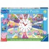 Ravensburger Peppa Pig Tell The Time 60 Piece Clock Jigsaw Puzzle for Kids Age 4 Years Up - Moveable Hands