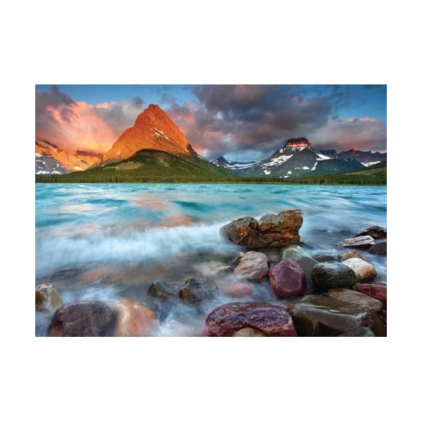 Glacier Sunrise-Puzzle en Bois 300 pièces-Jeu Familial pour Adultes et Adolescents