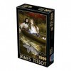 D-Toys- Puzzle 1000 James Tissot on The Thames, a Heron pcs, 72771TI01, Uni