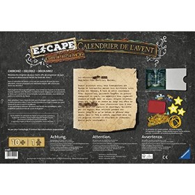 Ravensburger - Calendrier de lavent Escape - Mystère au fond des mers - 24 cases avant Noël - Jeu dénigmes et descape game