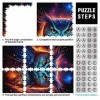 1000 pièces Puzzle nébuleuse Hibou Puzzles pour Adultes Puzzles en Carton activité familiale Taille 26x38cm 