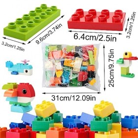 lankai 60 Pièces Blocs de Construction Classiques Mixtes, Gros Blocs de Construction, Briques Classiques, Briques de Construc