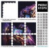 Puzzle 1000 Pièces Puzzle Adulte Jeu Néon Puzzles pour Adultes Puzzle Puzzles en Carton Décoration dintérieur （Taille 26x38c