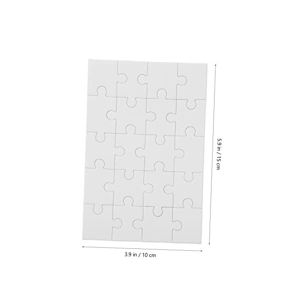TOYANDONA 10 Ensembles Bricolage Puzzle Vierge Puzzles Presse À Chaud Puzzle Blanc Puzzle Blanc pour Bricolage Sublimation Tr