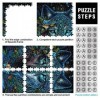 Puzzle 1000 pièces pour Adultes Loup dans Mandala Jungle Puzzles pour Adultes Puzzles en Carton Difficile et Défi Taille 26x