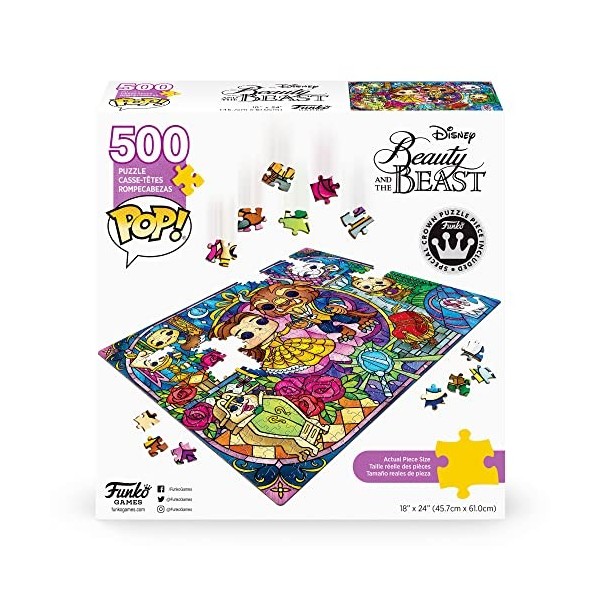 Funko Pop! Puzzle - Disney Beauty and The Beast - Funko - Jigsaw - 500 Pieces - 45.7cm x 61cm - English/French/Spanish Langua