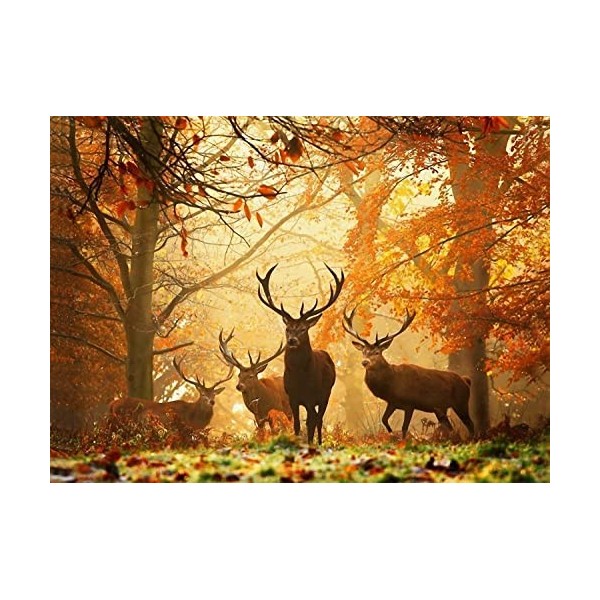 500 pièces Nature Automne avec cerf Adulte Décompression Puzzle Enfant Fun Mode Créatif Halloween