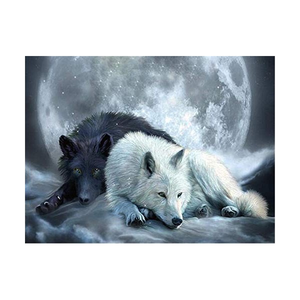 Yingxin34 Puzzles pour Adultes Puzzle de 1000 pièces pour Adultes Puzzle de 1000 pièces de 1000 pièces - Puzzle de Loup Blanc