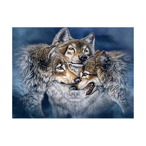 Yingxin34 Puzzles pour Adultes Puzzle de 1000 pièces pour Adultes Puzzle de 1000 pièces de 1000 pièces - Puzzle de Loup Blanc