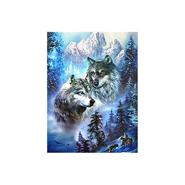Yingxin34 Puzzles pour Adultes Puzzle de 1000 pièces pour Adultes Puzzle de 1000 pièces de 1000 pièces - Puzzle de Loup Blanc
