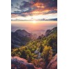 Coucher de Soleil dans Les Montagnes, Puzzle en Bois 300 pièces, Jeu de Puzzle