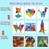 Lot de 34 blocs de construction magnétiques - Jeu de blocs de construction magnétiques pour enfants à partir de 3, 4, 5, 6, 7