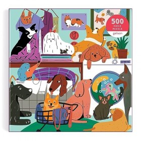 Galison 9780735374874 Laundry Dogs Jigsaw Puzzle, Multicoloured, 500 Pieces